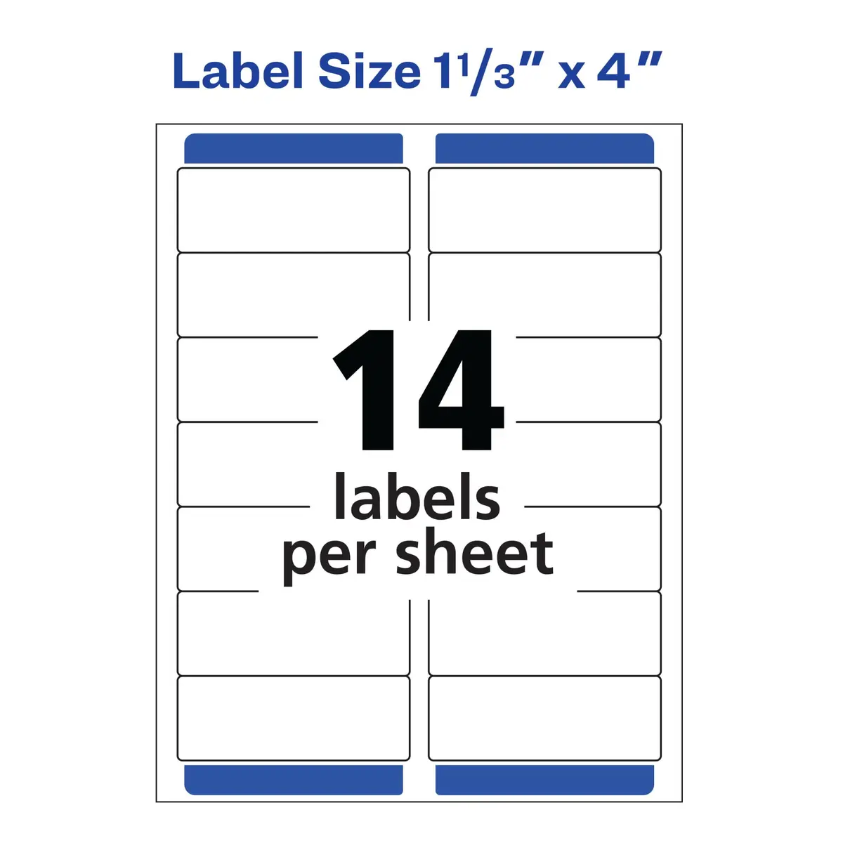 Avery Mailing Address Labels Laser Printers 1,400 Labels 1-1/3 x 4 Permanent Adhesive 5 Packs - view 4
