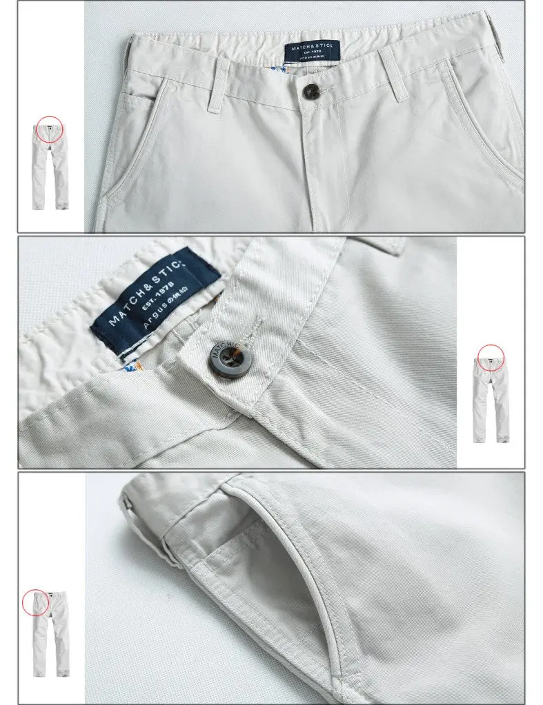 Match Men's Tapered Flat Front Casual Chino Pants (38, Khaki) | Breathable 100% Cotton for Daily Comfort - view 7