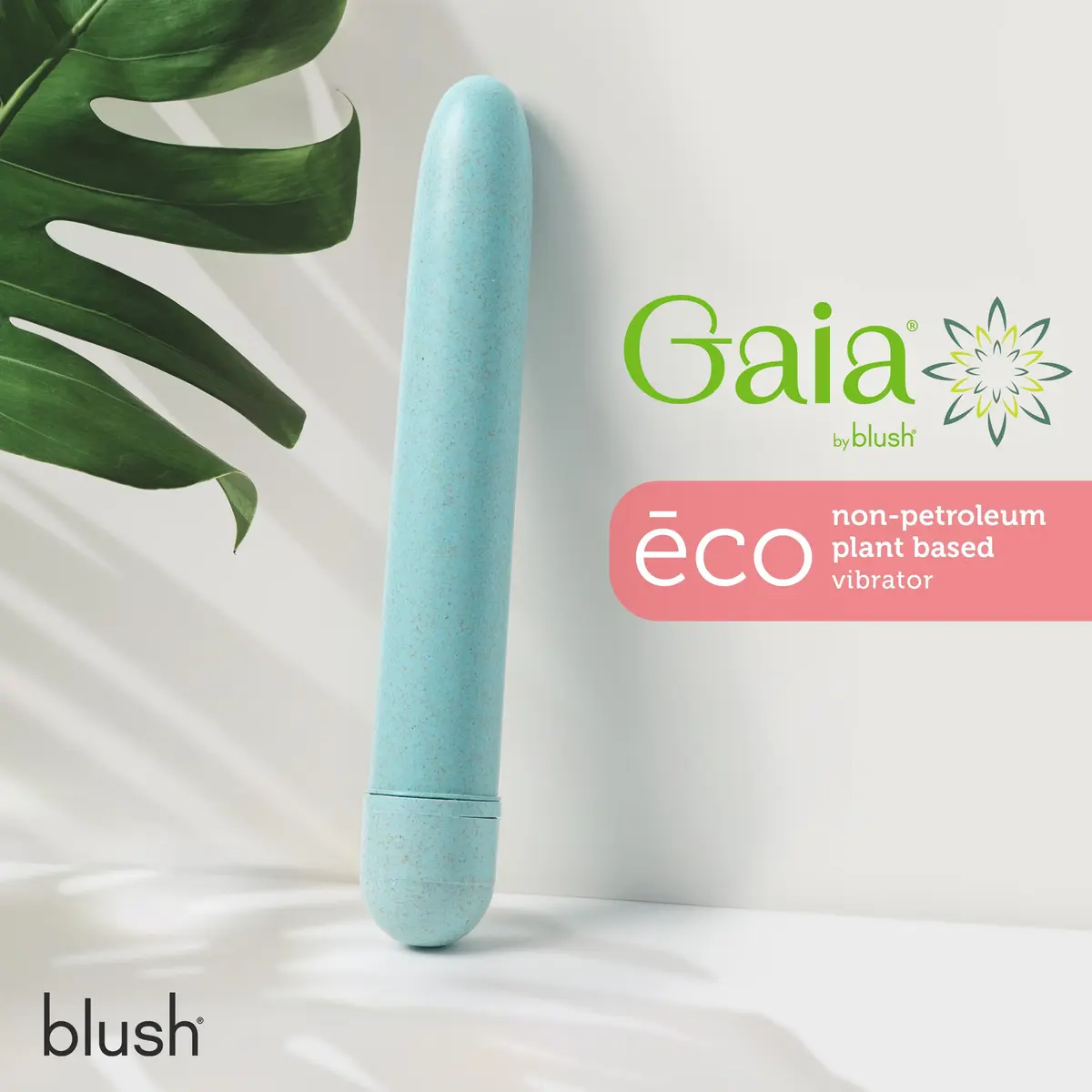 Blush Gaia® Eco 7" Slim Quiet Vibrator | Sustainable Pleasure - view 6