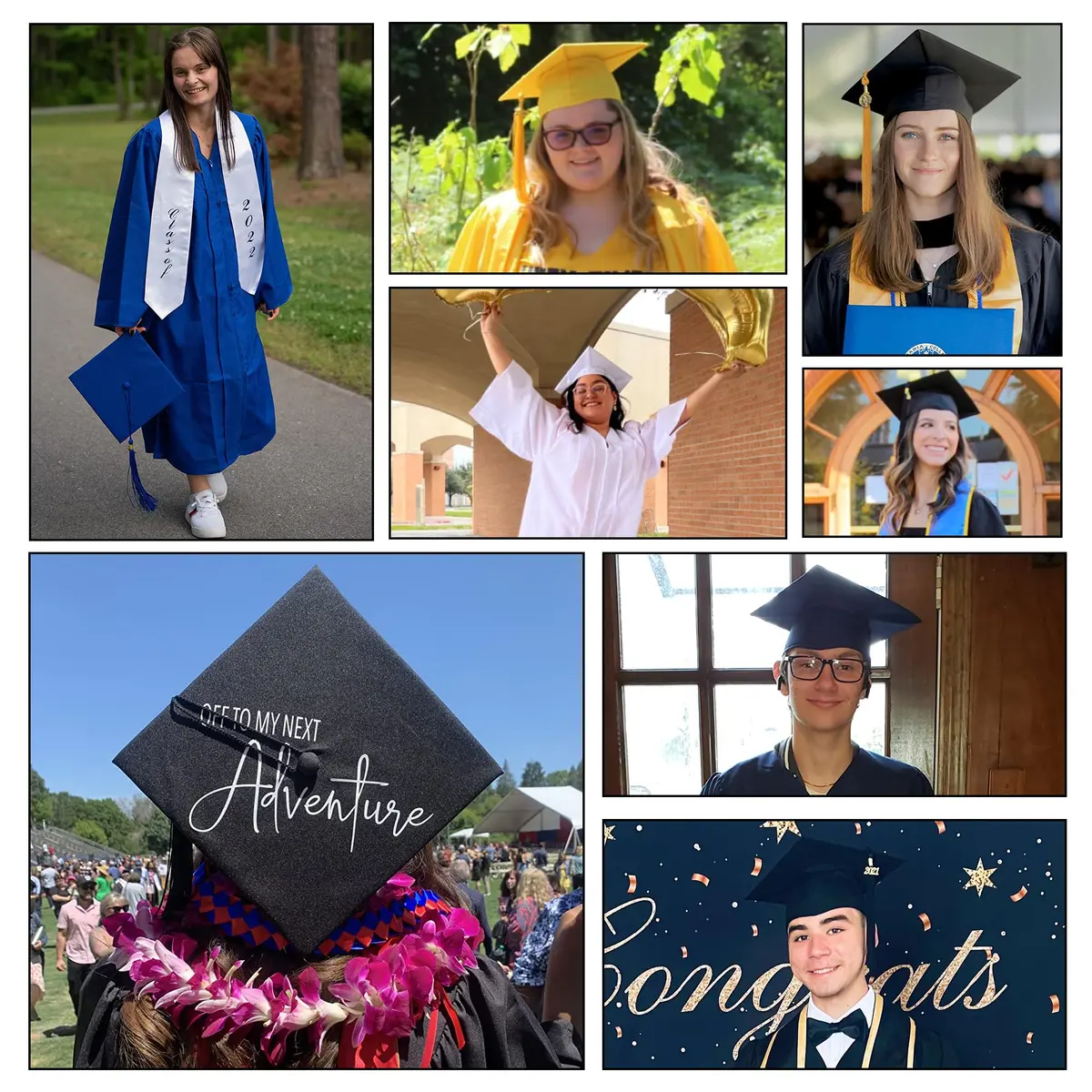 GraduationMall Unisex Adult Matte Graduation Cap with 2026 Tassel Navy Blue | Adjustable Elastic Fit - view 6