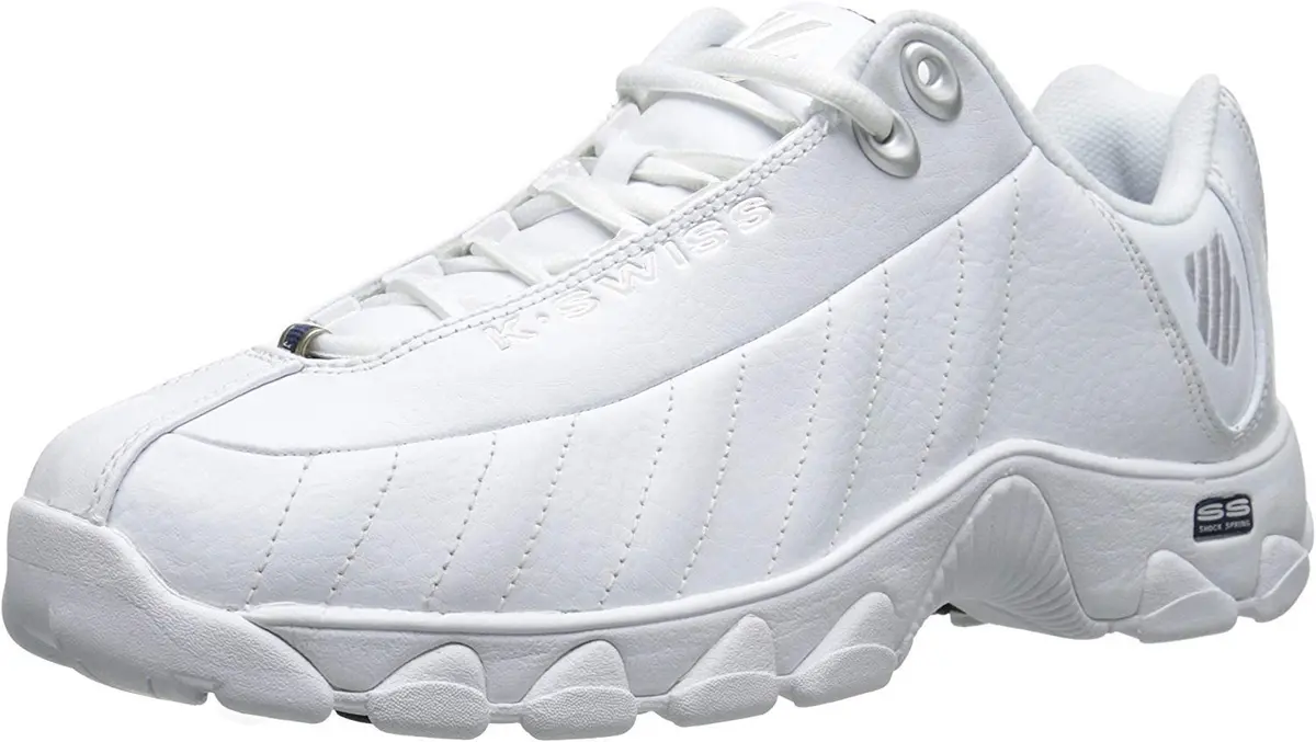 K-Swiss Men's ST329 CMF Sneaker, White/Black/Silver, 9.5 M | Versatile Athletic Style with Comfort - main product image