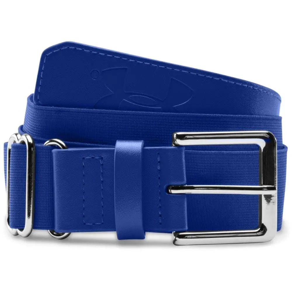 Under Armour Men's UA Baseball Belt OSFA Blue | Elastic Webbing, 2" Wide, Custom UA Loops - main product image