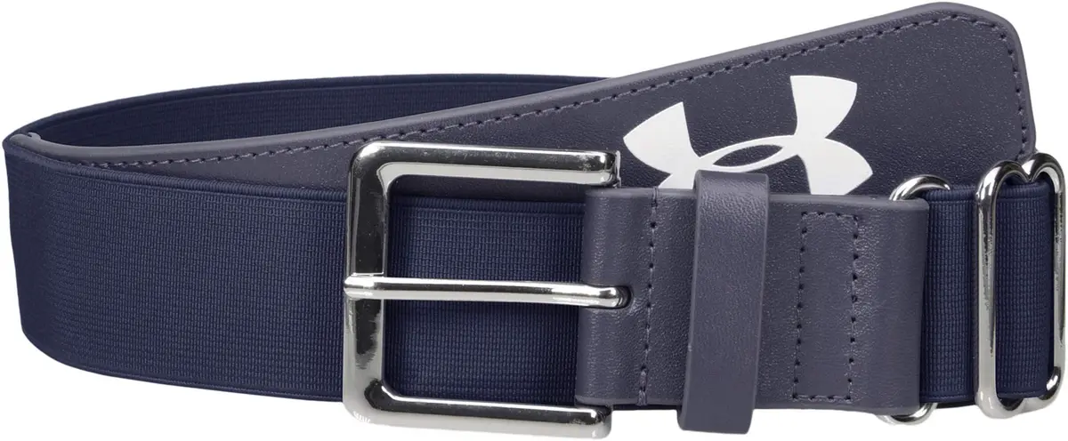 Under Armour Men's UA Baseball Belt OSFA Navy | Elastic Webbing, Custom UA Loops, 2" Wide - main product image