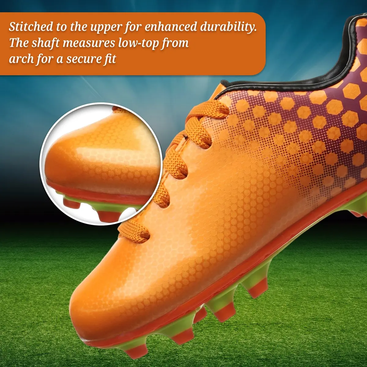 Vizari Youth Soccer Cleats for Boys Girls | Firm Ground Athletic Outdoor Football Shoes for Toddlers, Little/Big Kid - Blue/Black - view 2