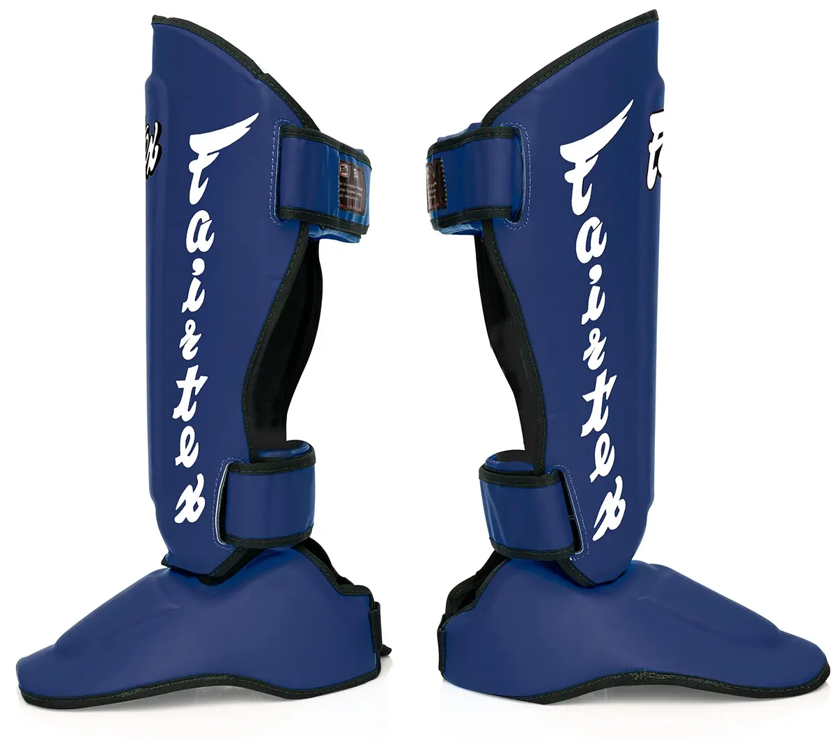 Fairtex SP7 Lightweight Shin Guards | Detachable Syntek Leather, Unisex, Large, Blue - view 3