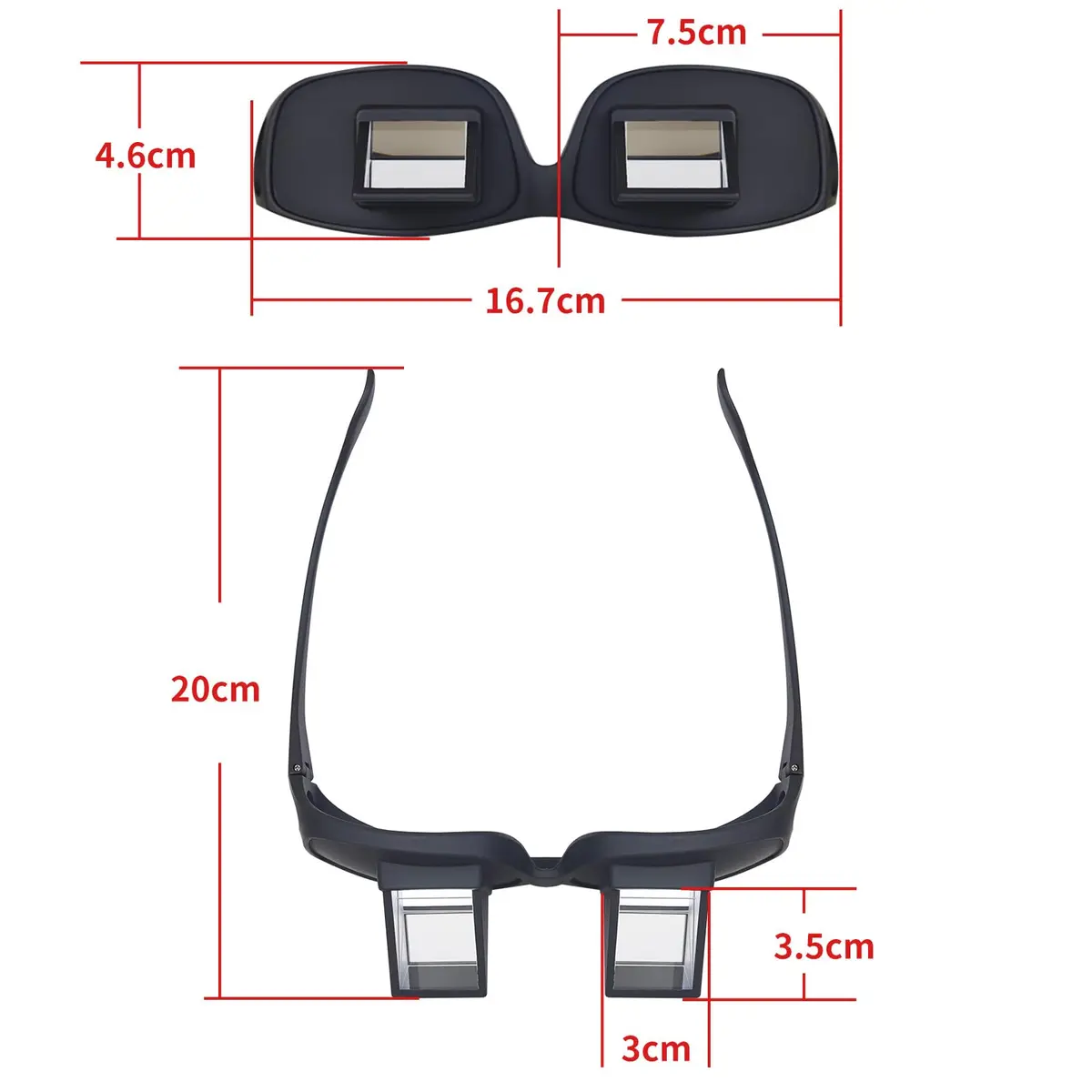 okcsc Horizontal Lazy Glasses Lying Down Bed Reading Watching HD Prism Glasses 158mm (6.22 in) - view 8