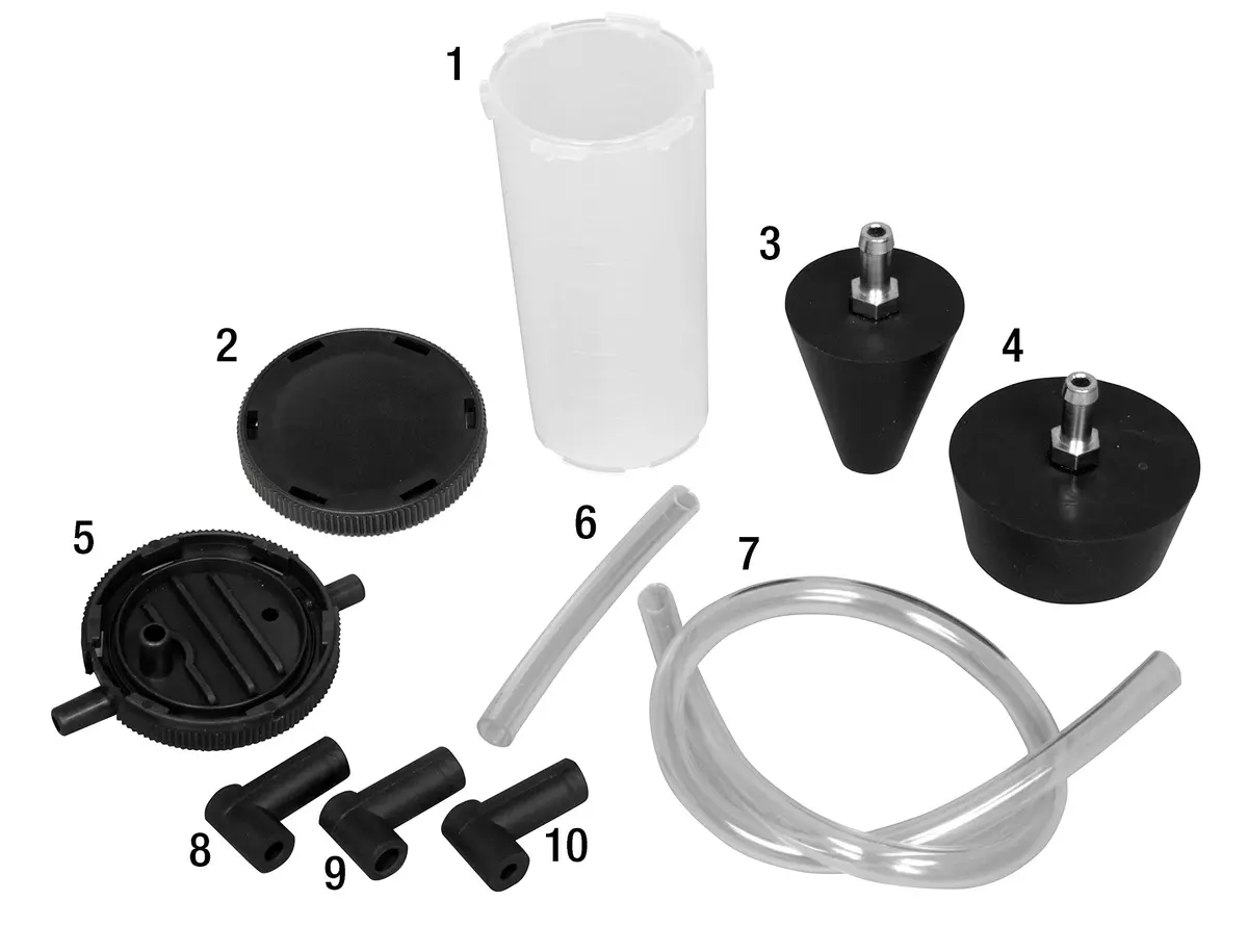 Lisle Power Steering EVAC Kit with Brake Bleeder Adapters | 0.27 kg (0.6 lb) Universal Fit - view 2