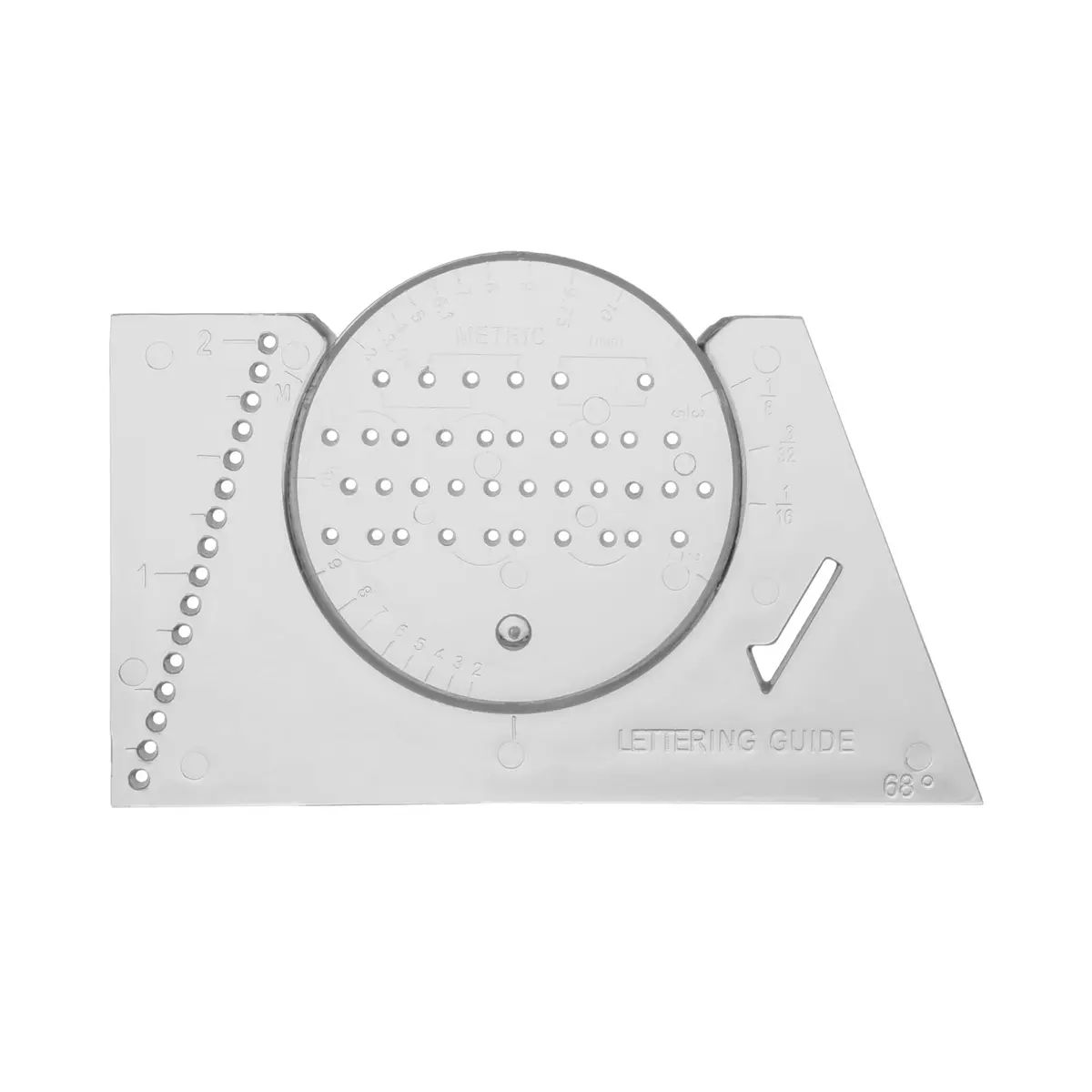 Pacific Arc Ames Lettering Guide for Drawing & Architecture | 15.24cm x 2.54cm x 0.5cm - main product image