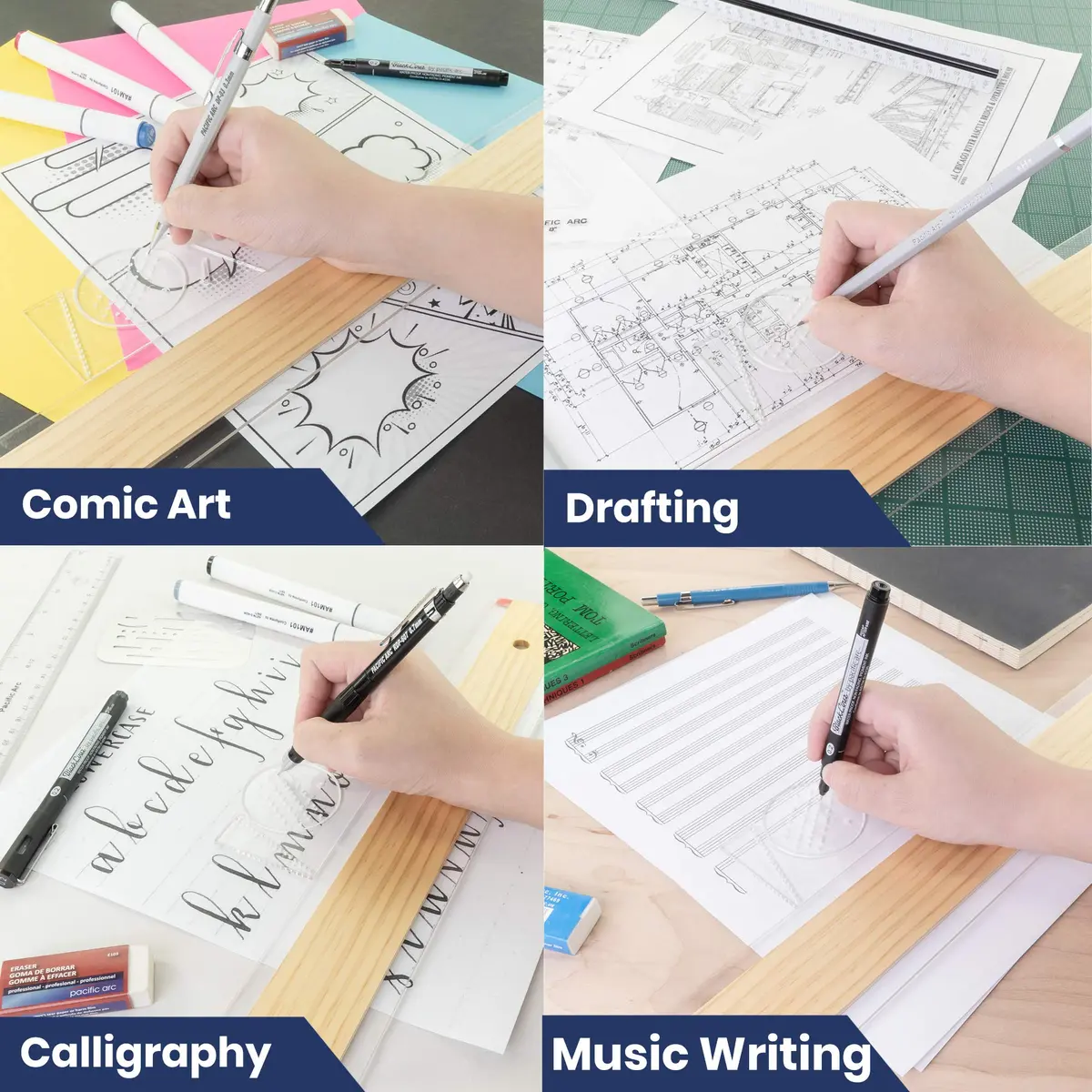 Pacific Arc Ames Lettering Guide for Drawing & Architecture | 15.24cm x 2.54cm x 0.5cm - view 9
