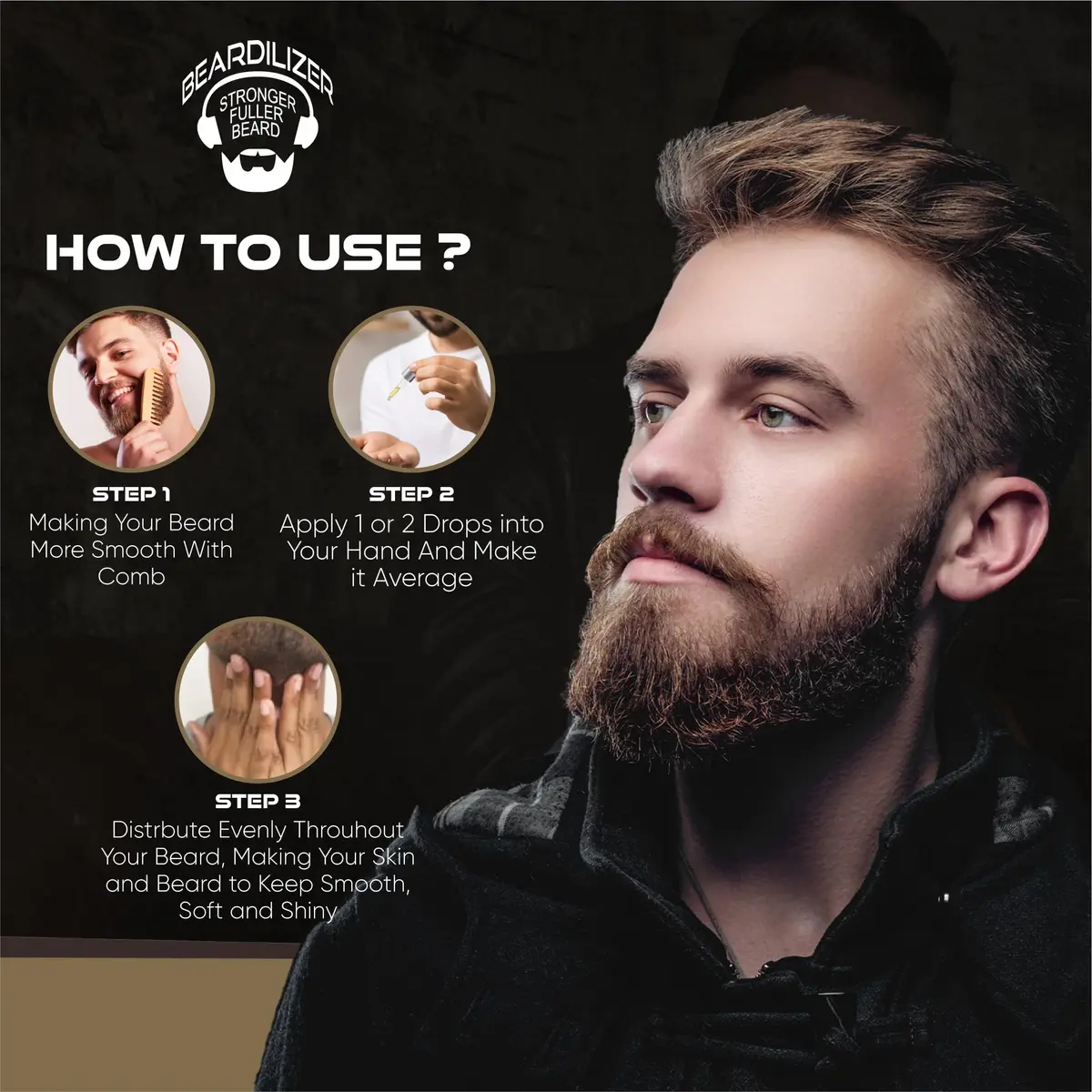 Beardilizer Dirty South Bacon Beard Oil 4 Oz | Natural Growth & Moisturizing Oil for Men - view 4
