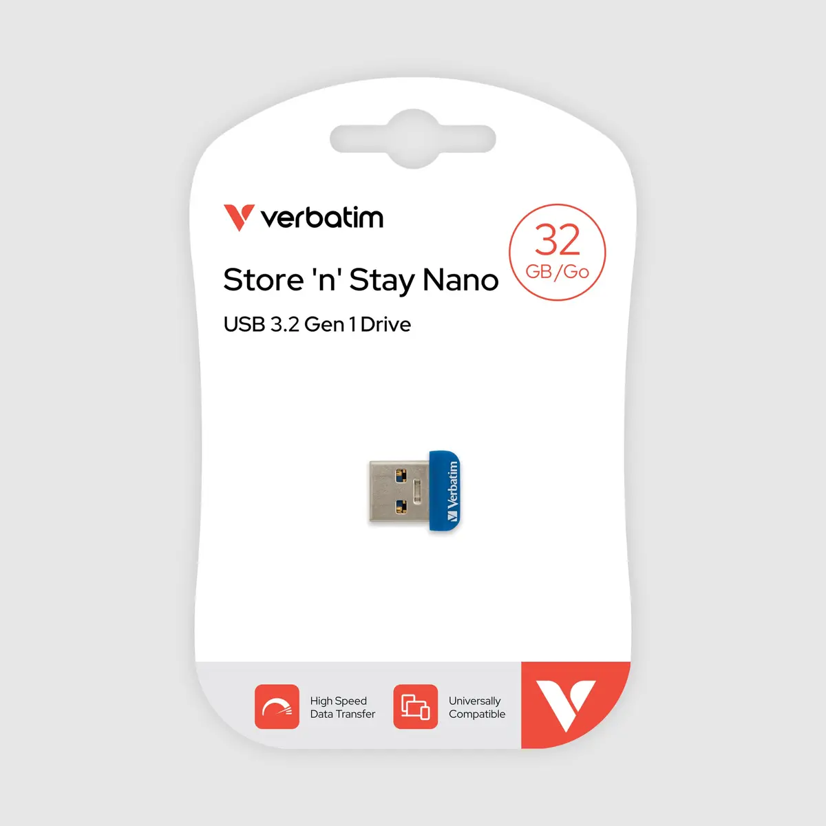 Verbatim 32GB USB Drive Store 'n' Stay Nano USB 3.2 Gen 1 Flash Drive | Compact, Reliable, Fast File Sharing - view 9