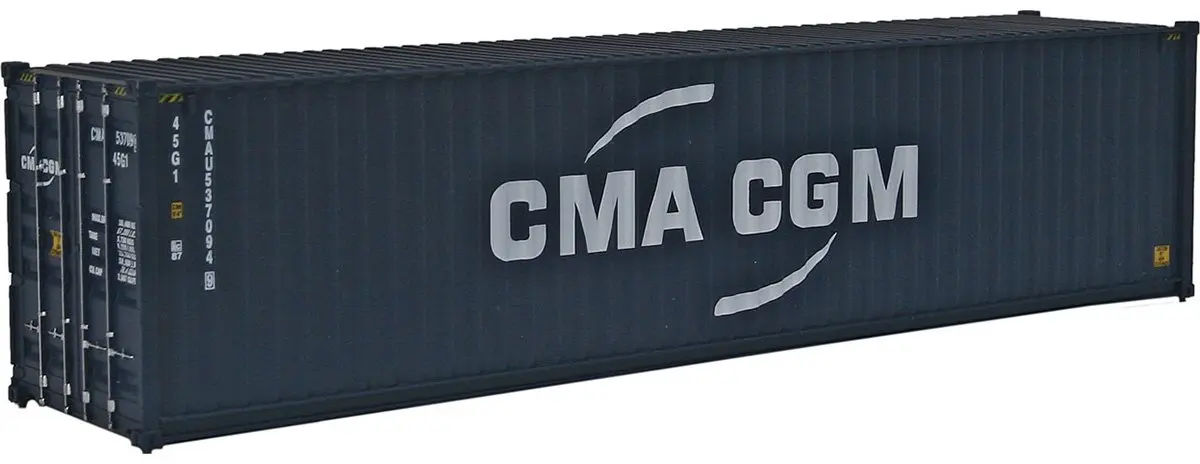 Walthers SceneMaster 40' Hi-Cube Corrugated-Side Container-CMA-CGM HO Scale Model Freight - main product image