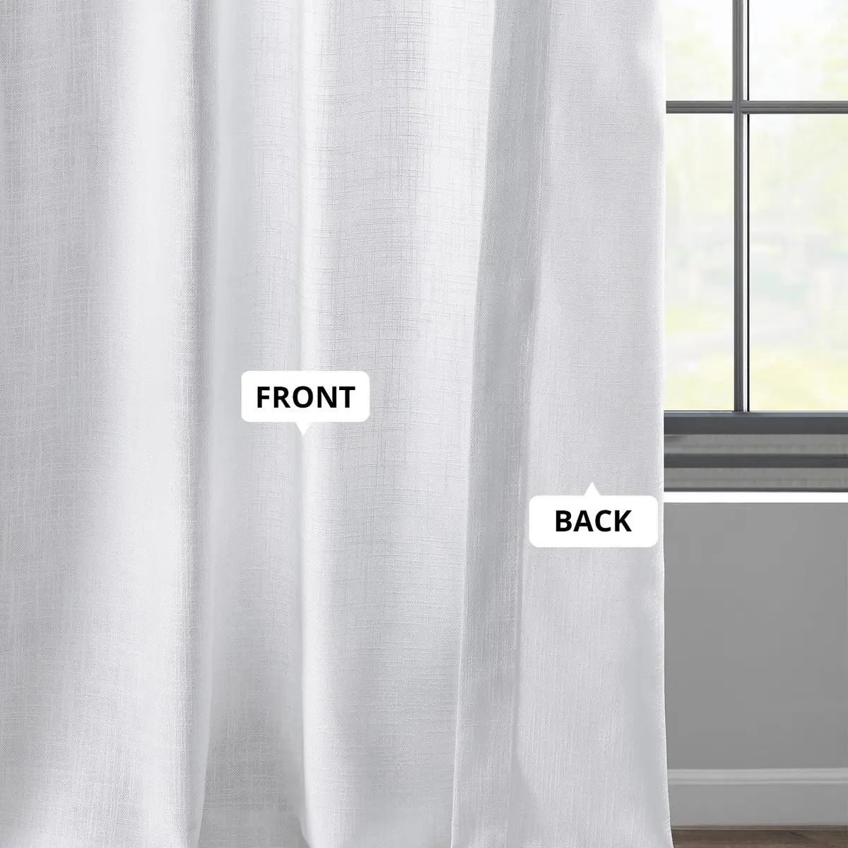 HPD Half Price Drapes Heavy Faux Linen Light Filtering Curtains for Bedroom 50x84 inches | Versatile Rod Pocket & Back Tab - view 8
