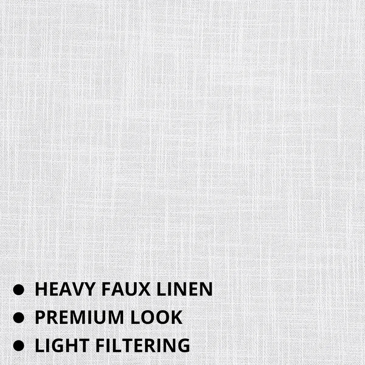 HPD Half Price Drapes Heavy Faux Linen Light Filtering Curtains for Bedroom 50x84 inches | Versatile Rod Pocket & Back Tab - view 9