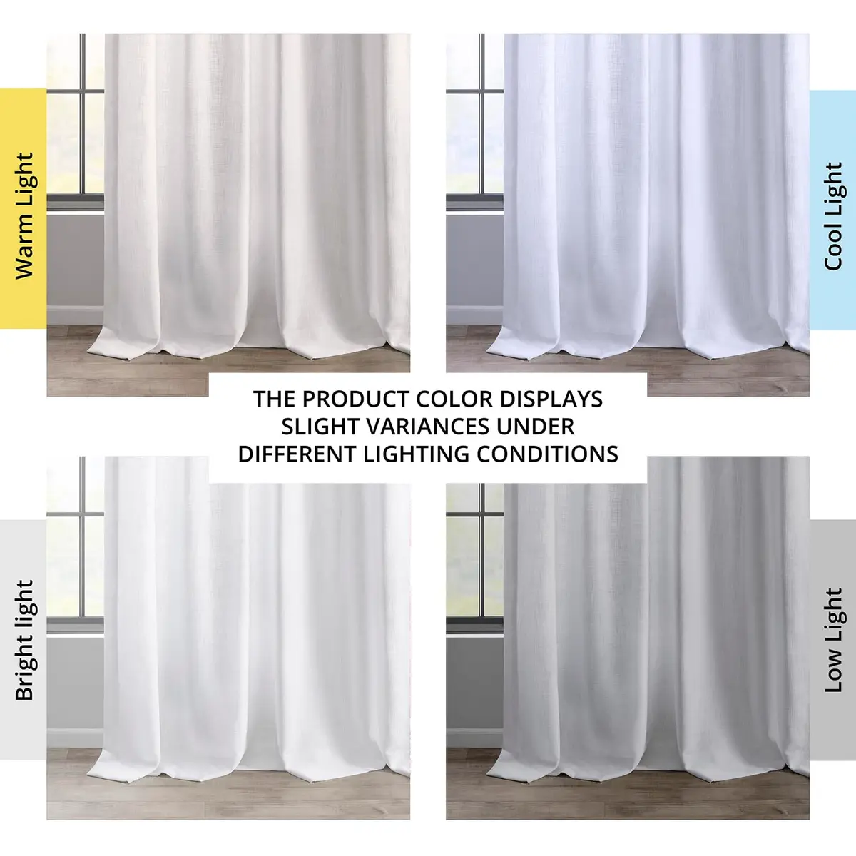 HPD Half Price Drapes Heavy Faux Linen Light Filtering Curtains for Bedroom 50x84 inches | Versatile Rod Pocket & Back Tab - view 4