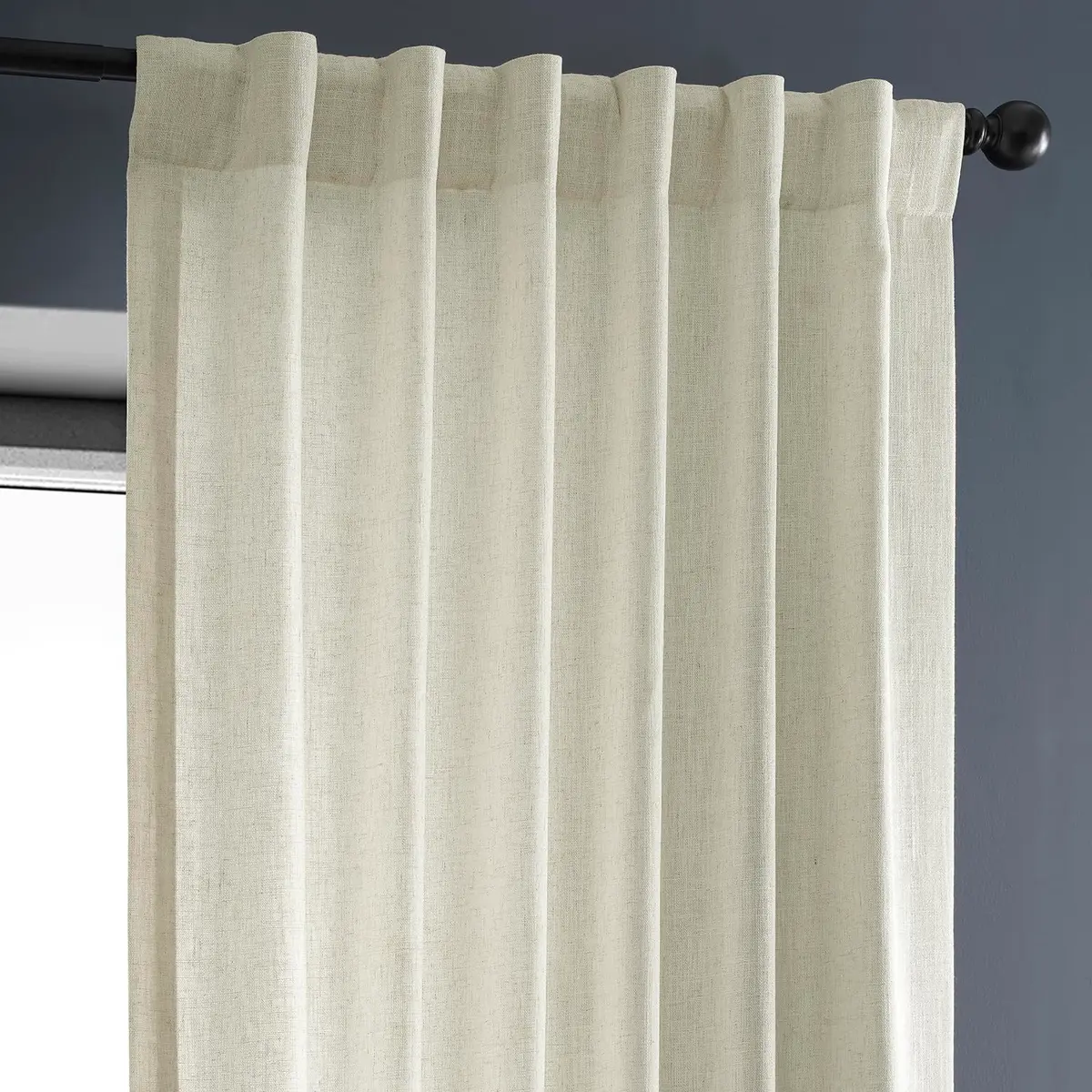 HPD Half Price Drapes Heavy Faux Linen Light Filtering Curtains 50 x 108 | Elegant Bedroom & Living Room Decor - view 7