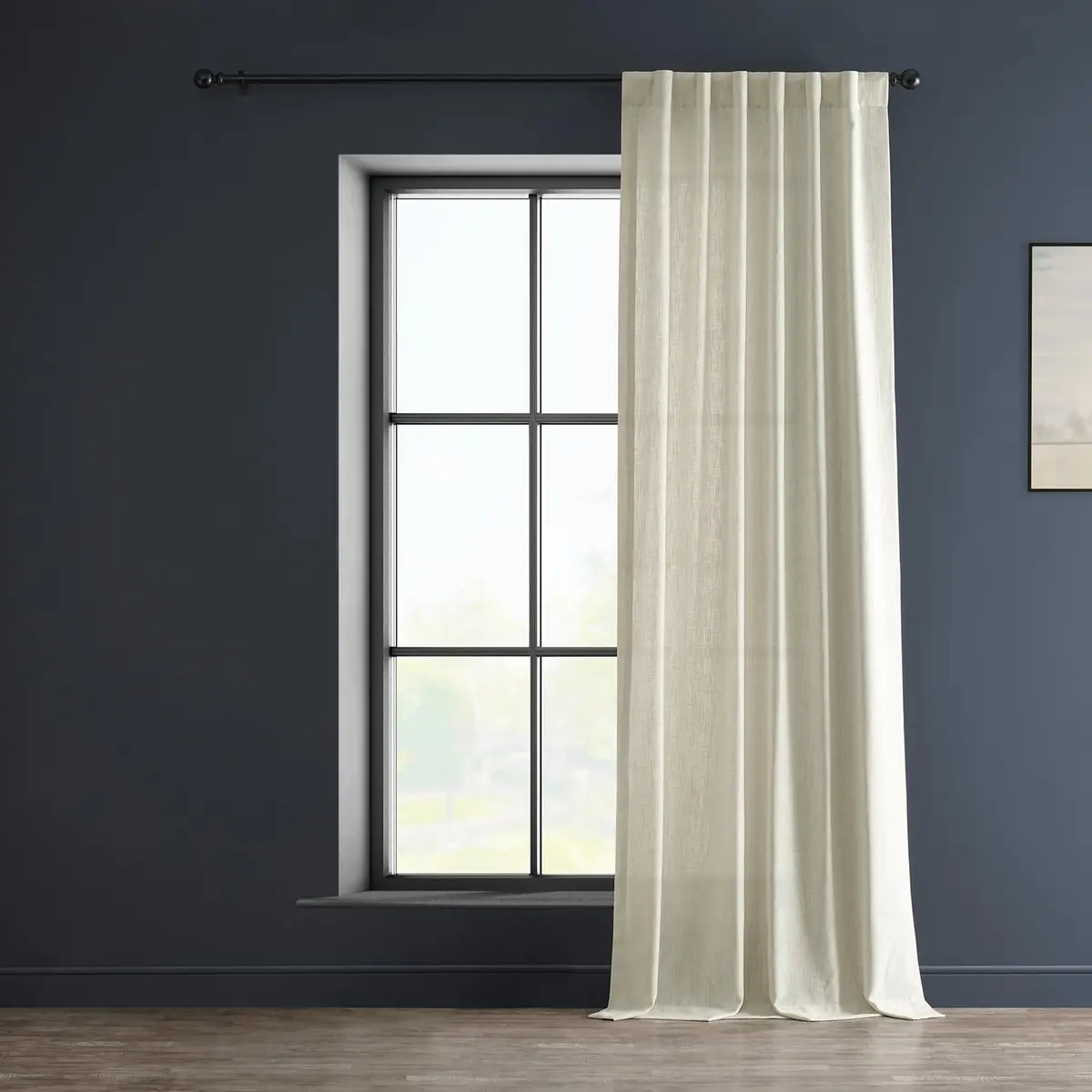 HPD Half Price Drapes Heavy Faux Linen Light Filtering Curtains 50 x 108 | Elegant Bedroom & Living Room Decor - view 8