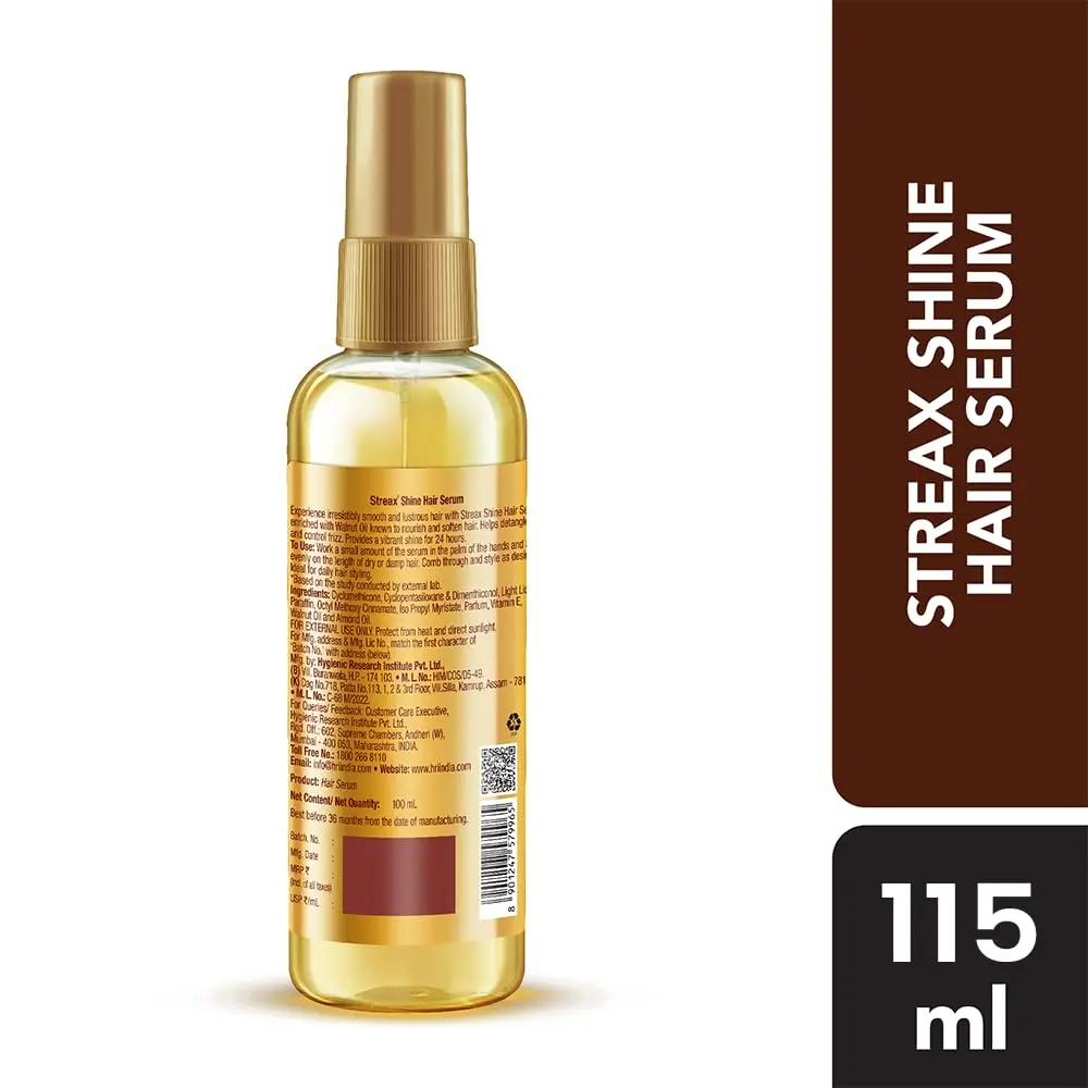 Streax Hair Serum with Walnut Oil 115 ml (3.89 fl oz) | Shine & Smoothness - view 7
