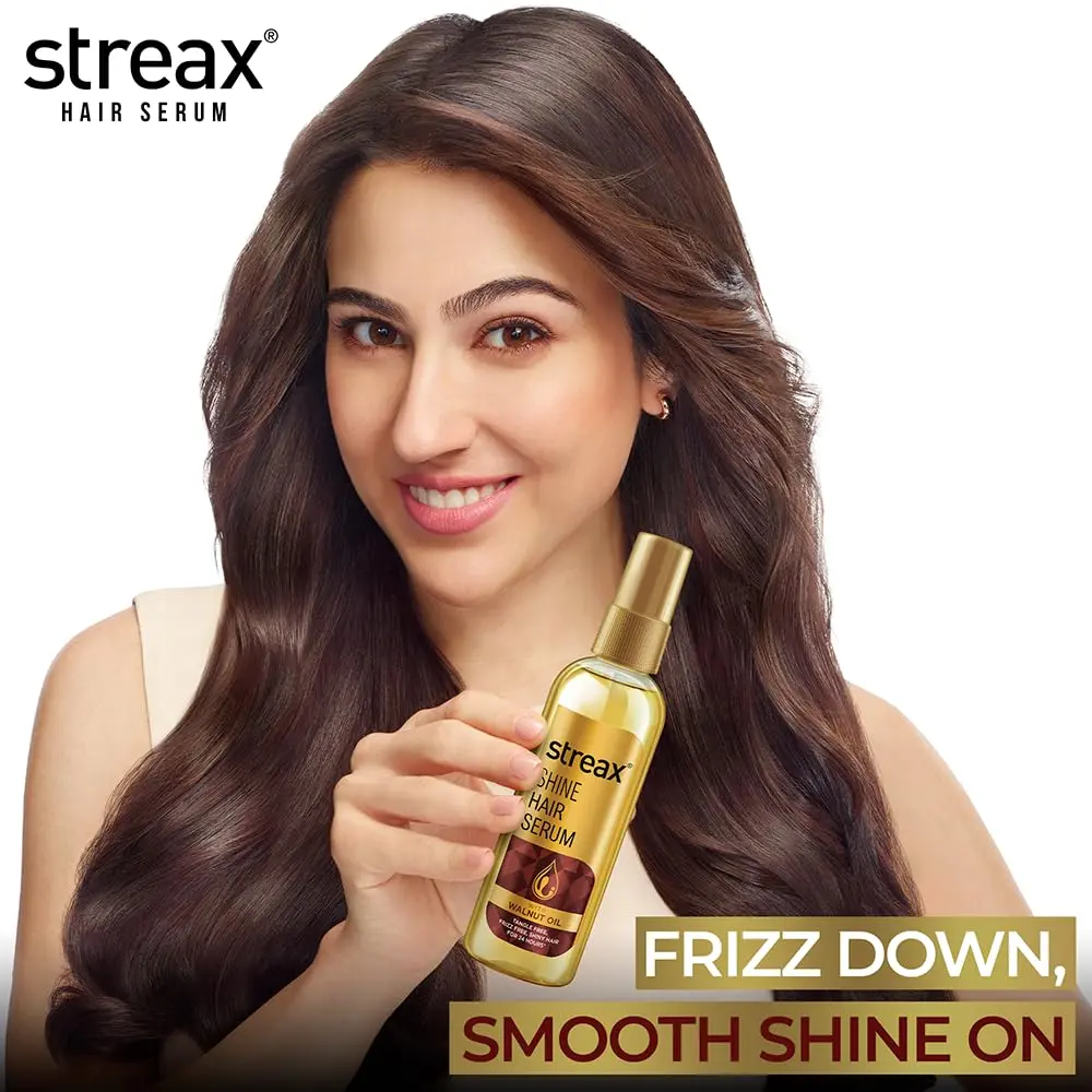 Streax Hair Serum with Walnut Oil 115 ml (3.89 fl oz) | Shine & Smoothness - view 2