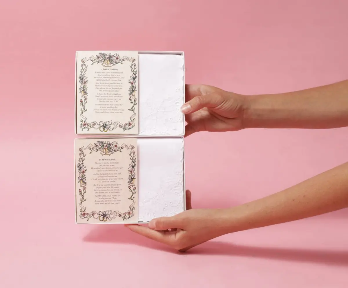 Wedding Collectibles Wedding Handkerchief for Mother in Law | Elegant Poem Keepsake (70-120 chars) - view 4
