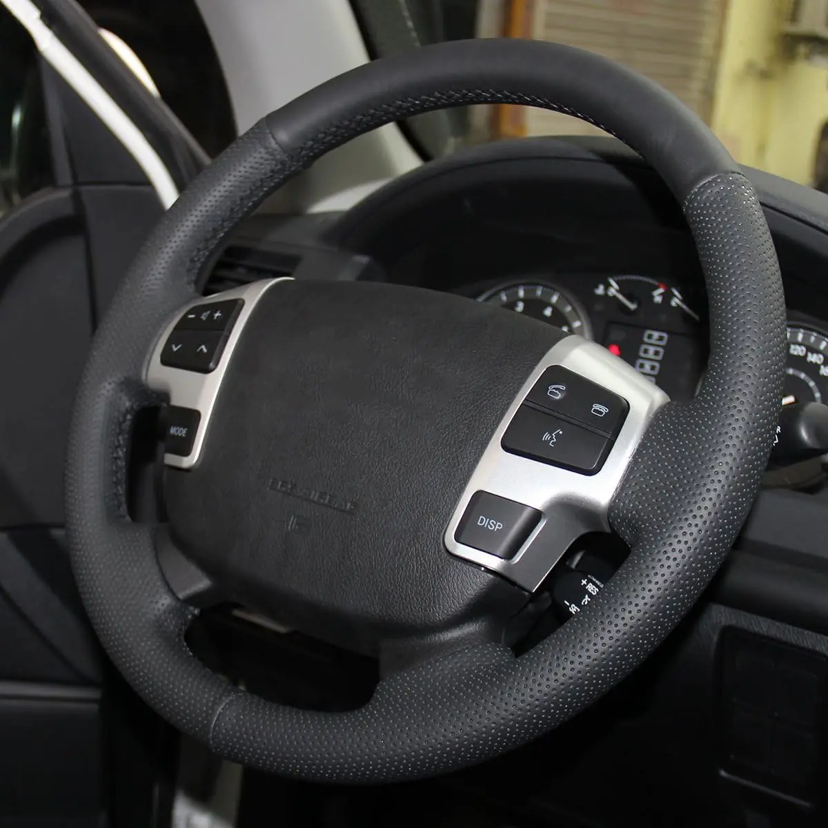 JI Steering Wheel Cover for Toyota Land Cruiser 2008-2015 / Tundra 2007-2013 / Sequoia 2008-2013 | Genuine Leather, Custom Fit - view 2