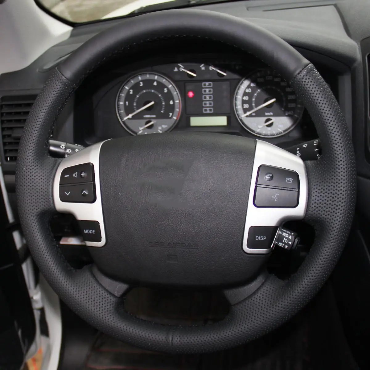 JI Steering Wheel Cover for Toyota Land Cruiser 2008-2015 / Tundra 2007-2013 / Sequoia 2008-2013 | Genuine Leather, Custom Fit - view 4