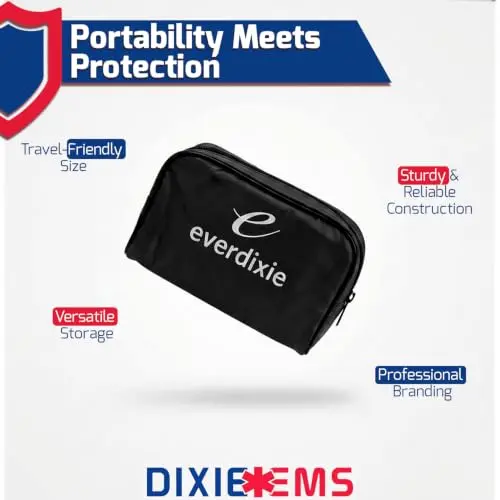 Dixie EMS Deluxe Aneroid Sphygmomanometer Blood Pressure Set with Adult Cuff, Carrying Case & Calibration Tool - Black | Professional Grade Manual BP Monitor - view 2