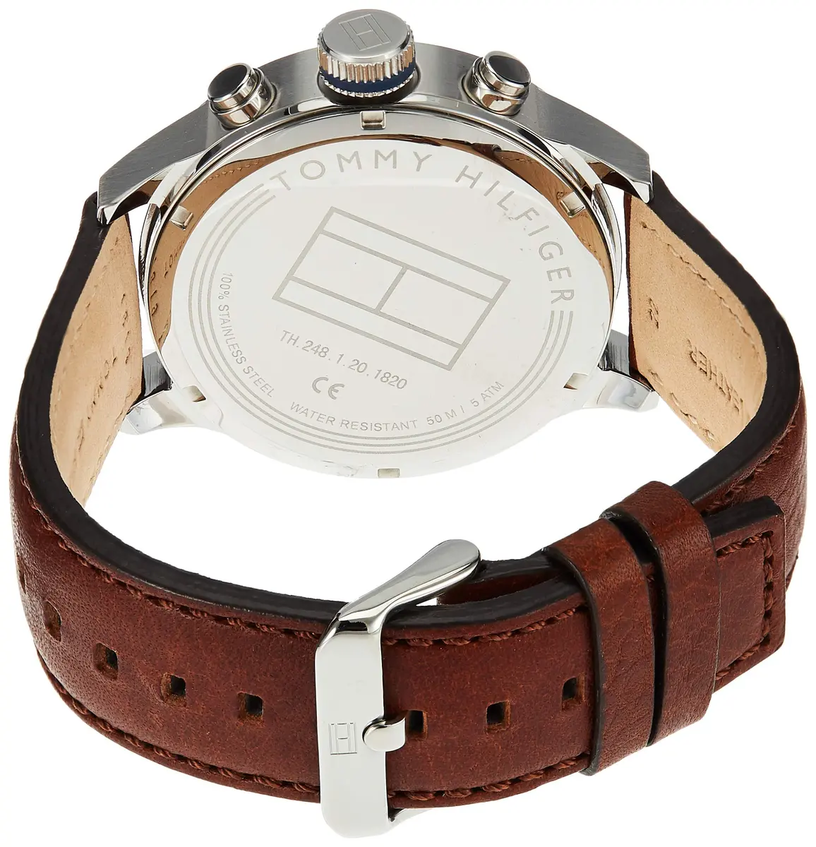 Tommy Hilfiger Men's Quartz Stainless Steel and Leather Strap | Classic American Style (115 characters) - view 2