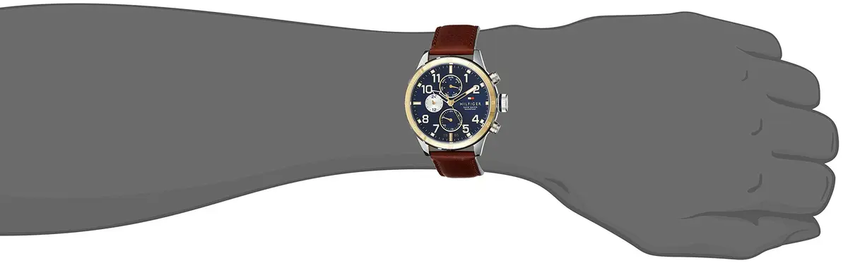 Tommy Hilfiger Men's Quartz Stainless Steel and Leather Strap | Classic American Style (115 characters) - view 4