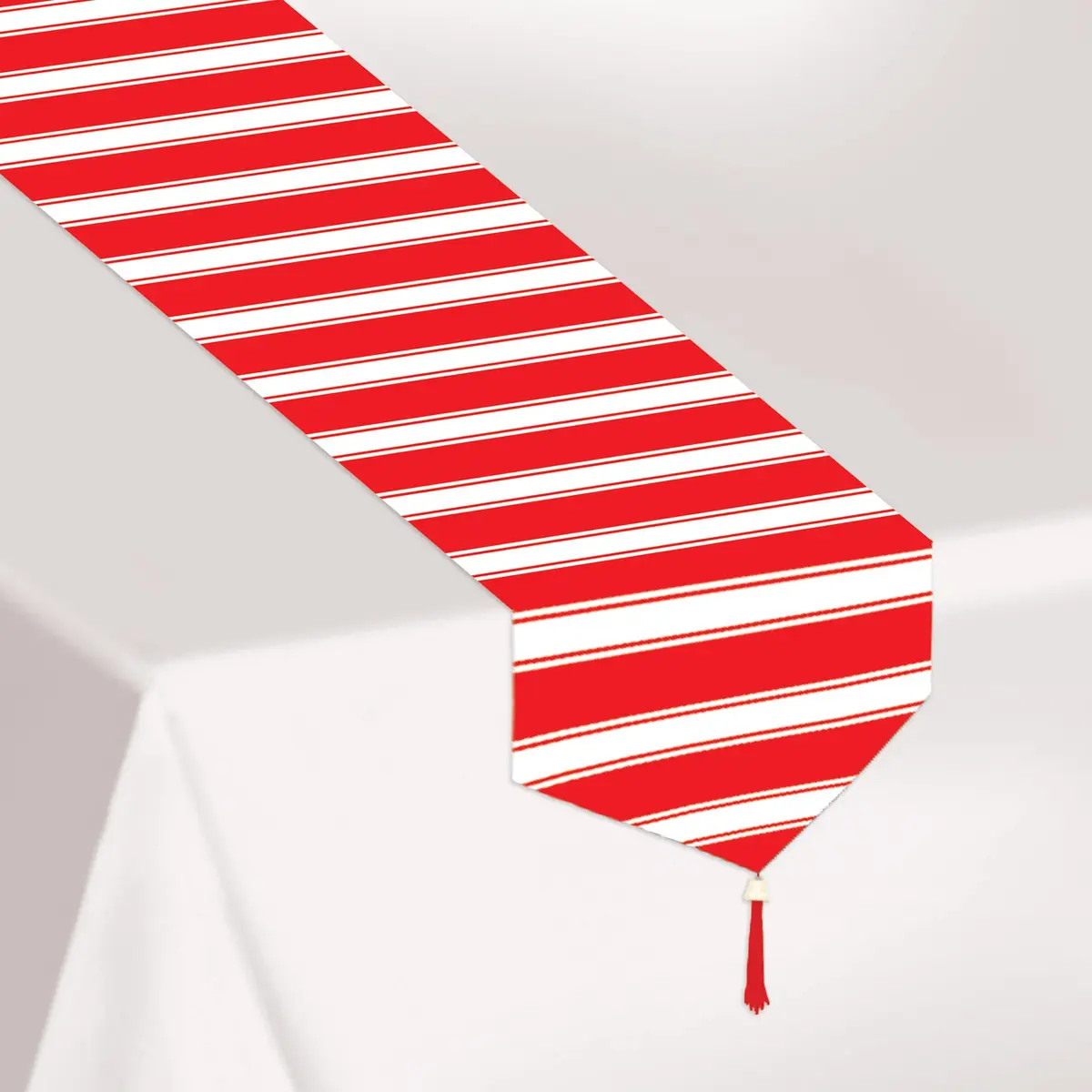 Beistle Printed Stripes Table Runner 11ft x 6ft | Circus Theme Decor - main product image