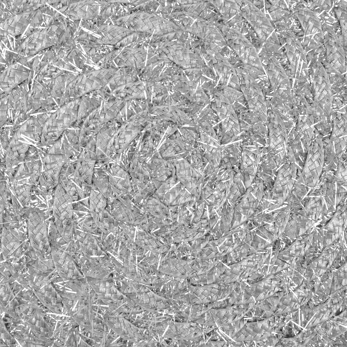 DII Classic Woven Tabletop Collection, Indoor/Outdoor Placemat Set, Round, 15" Diameter, Silver Tinsel (70-120 chars) - view 2