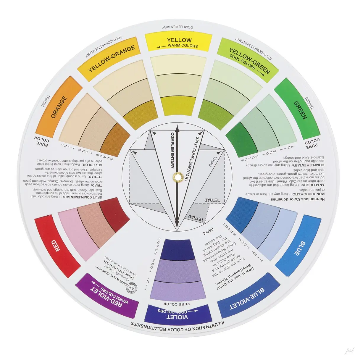 ASW Color Wheel Pocket Guide with Gray Scale Value Finder | Artists & Professionals - view 3