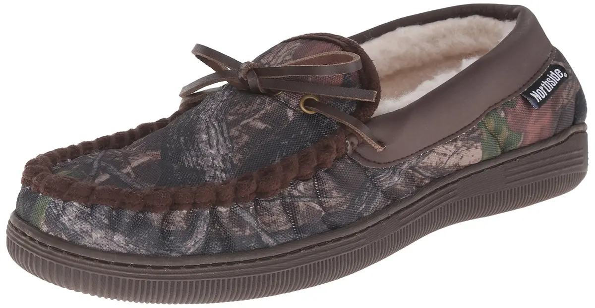 Northside Norwood Slipper, Brown Camo, 11 M US | Faux Shearling Lining for Comfort - main product image