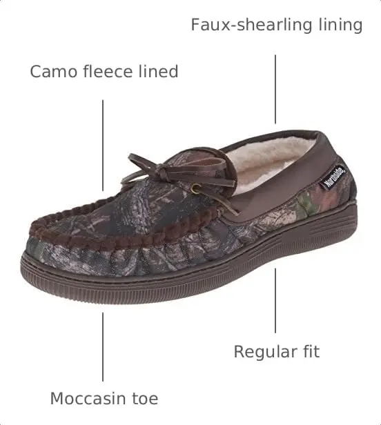 Northside Norwood Slipper 13 M US | Brown Camo, Faux Shearling Lining, Moc Toe - view 3