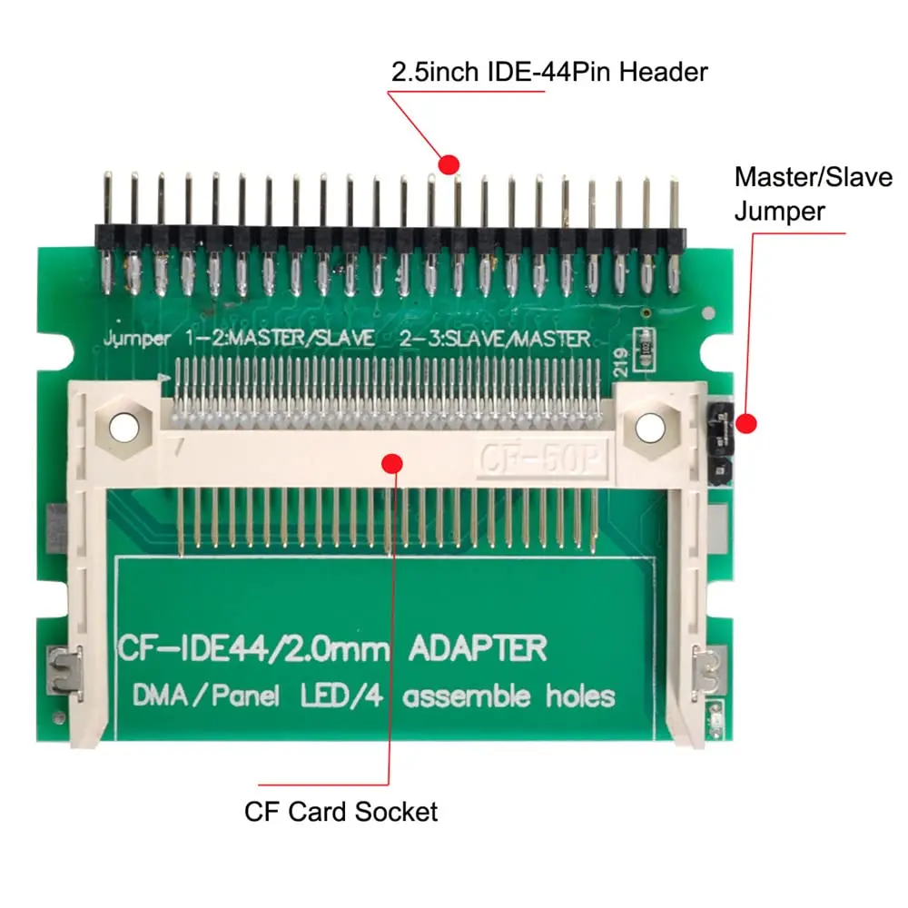 chenyang CF Compact Flash to 2.5" IDE Adapter | Supports UDMA Mode & Bootable on Any OS - view 2