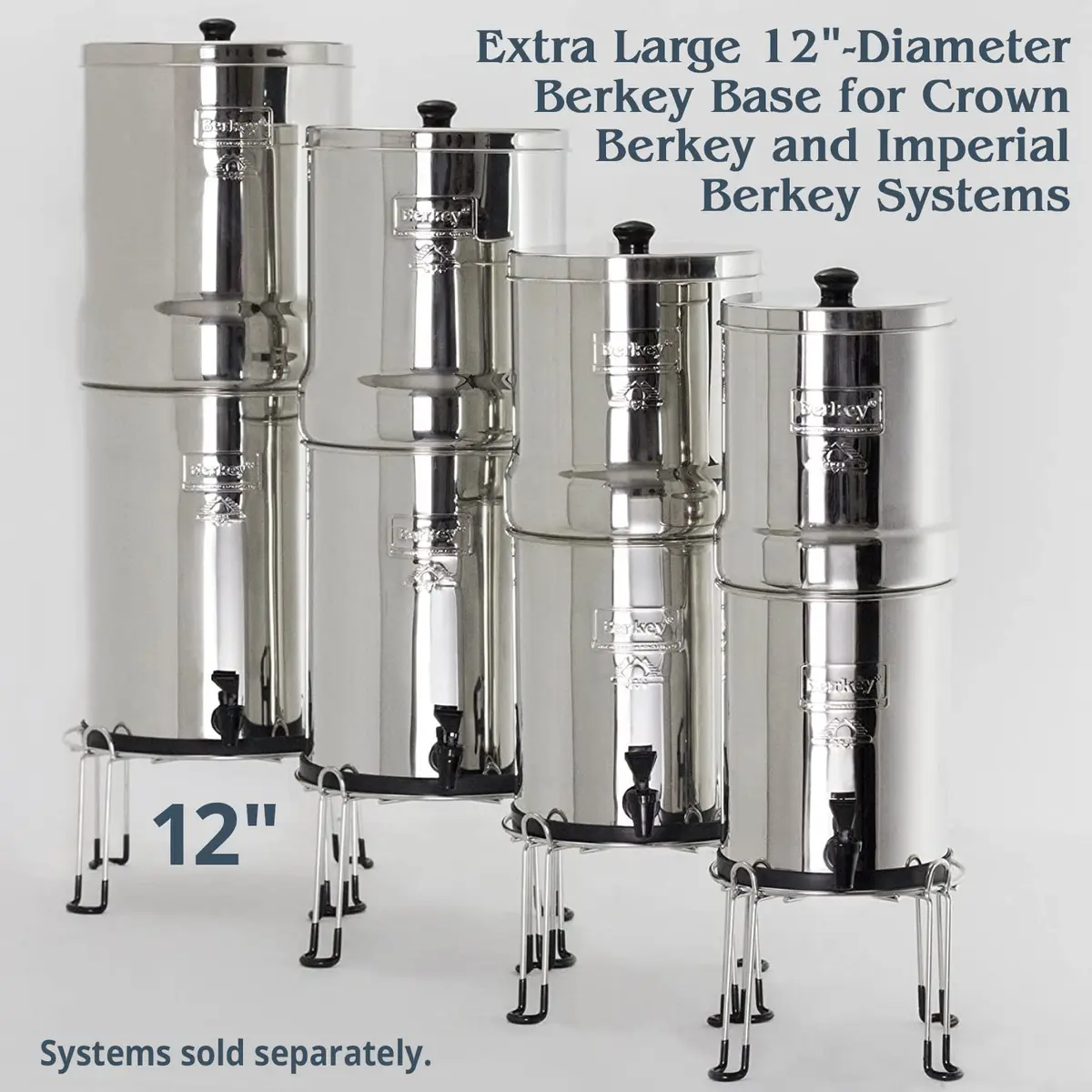 Berkey Water Filter Stainless Steel Wire Stand with Rubberized Non-Skid Feet | Raises Your 6 Inches - view 2
