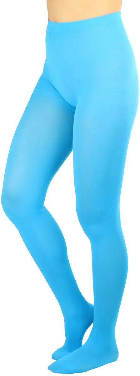 ToBeInStyle Women's Opaque Solid Color Nylon Tights | Vibrant Neon for Party & Festival (One Size) - view 5