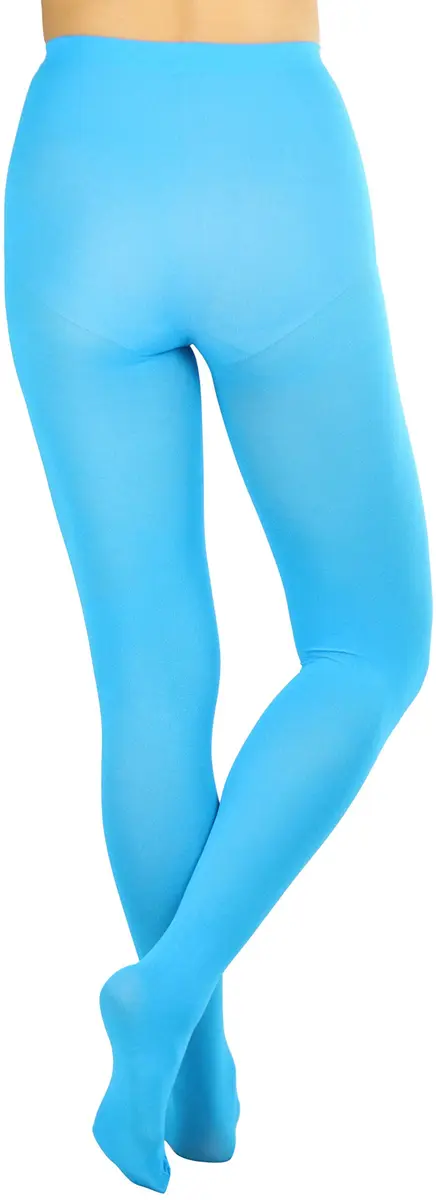 ToBeInStyle Women's Opaque Solid Color Nylon Tights | Vibrant Neon for Party & Festival (One Size) - view 2