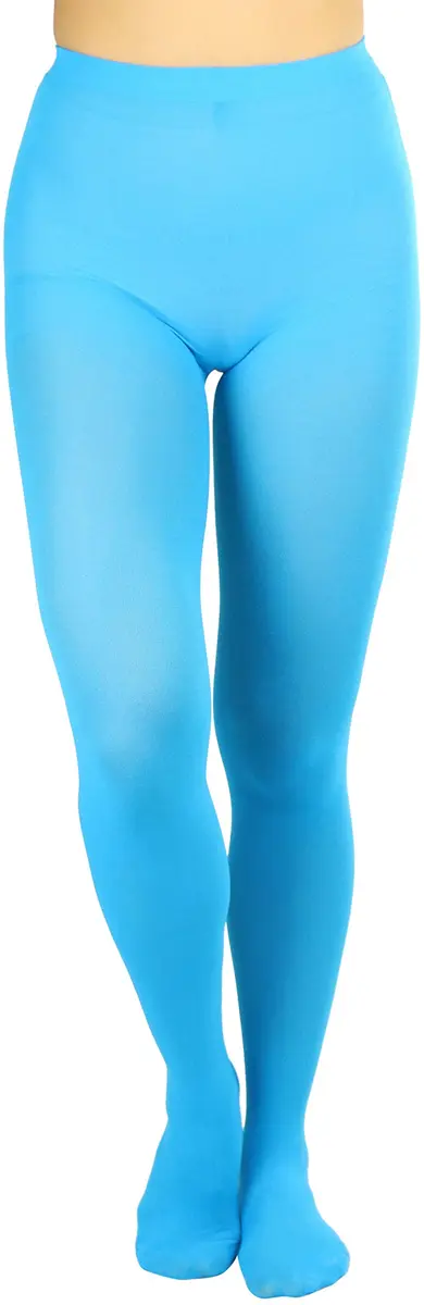ToBeInStyle Women's Opaque Solid Color Nylon Tights | Vibrant Neon for Party & Festival (One Size) - view 4