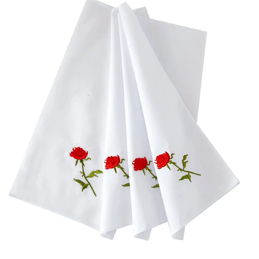RDS HANKYTEX Cotton Embroidery Ladies' Handkerchiefs Set of 6 | 27cm (11") - main product image