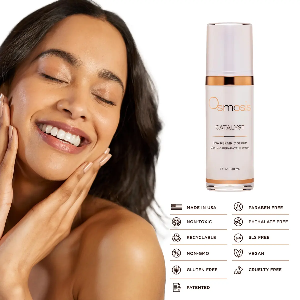 OSMOSIS Catalyst Vitamin C Serum for Uneven Skin Tone & Texture, 1 Fl Oz | Supports DNA Repair & Brightening - view 6