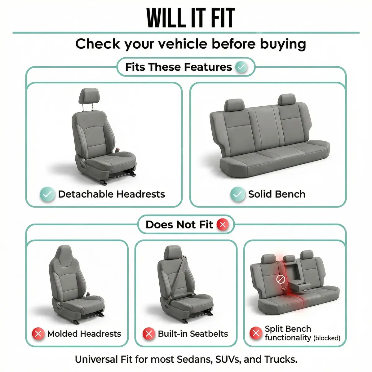 FH Group Car Seat Covers Full Set Cloth - Universal Fit Automotive, Low Back Front, Solid Back, Washable Car Seat Cover for SUV, Sedan and Van Beige | Protect & Style - view 2