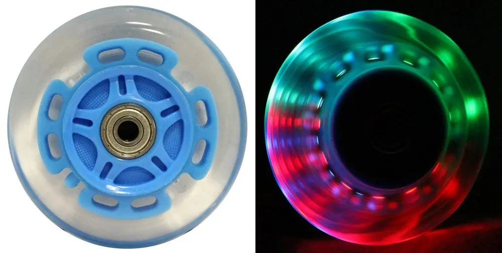TGM Skateboards Light Up Scooter Wheels with ABEC 9 Bearings 100mm | Bright, Fast & Smooth Ride - main product image