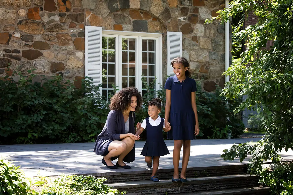 French Toast Girls' Short Sleeve 2-Fer Pleated Dress, Navy, 2T | School Uniform Look with Easy Pull-On Comfort - view 6