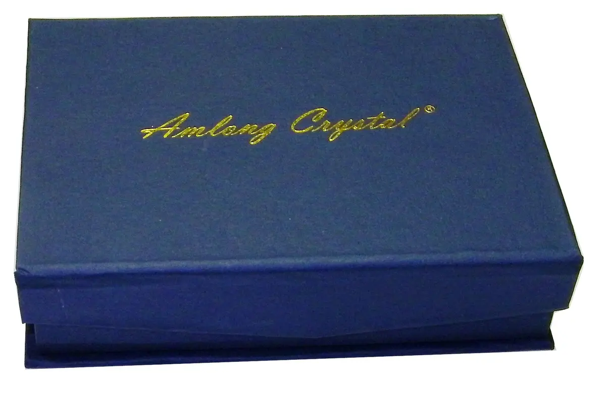 Amlong Crystal Large Square Crystal Ashtray 6 x 6 inch | Blue, Gift Box - view 2