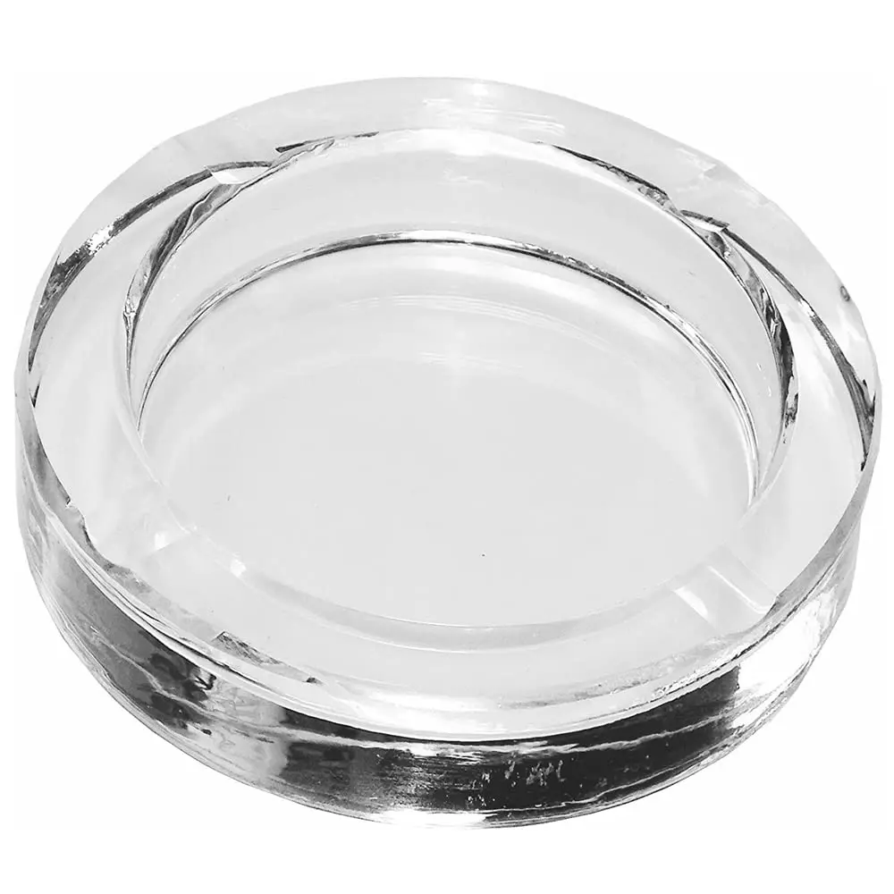 Amlong Crystal Classic Round Crystal Ashtray 4" Diameter | Durable, Easy to Clean, Authentic USA Import - main product image