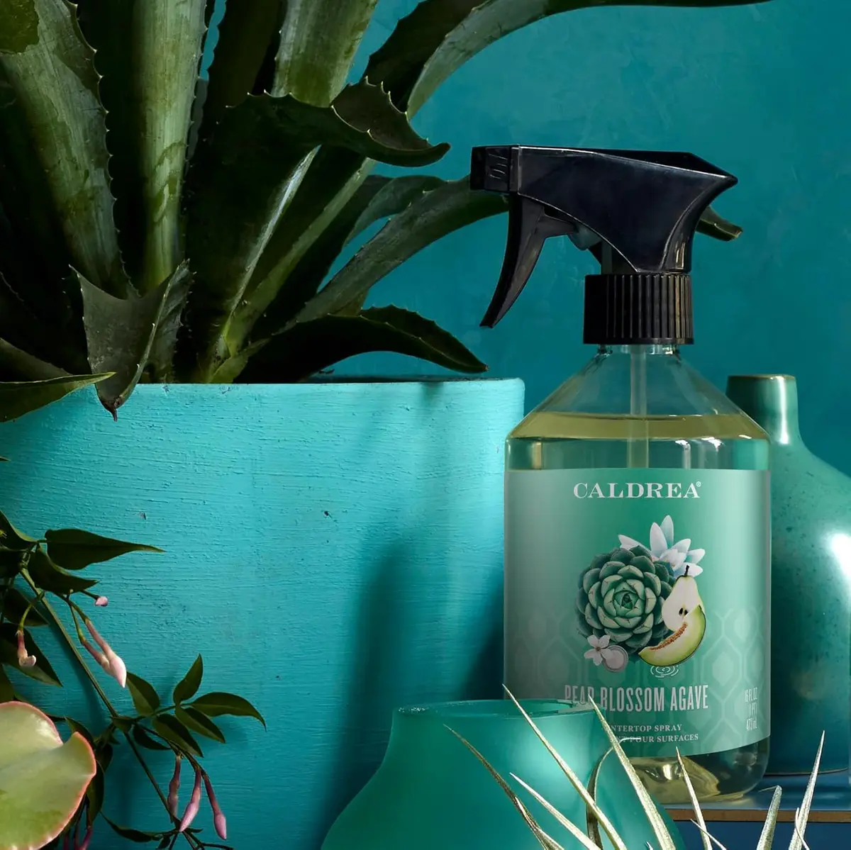 Caldrea Multi-Surface Countertop Spray Cleaner Pear Blossom Agave 473ml (16 Fl Oz) | Cleans All Finished Surfaces - view 3