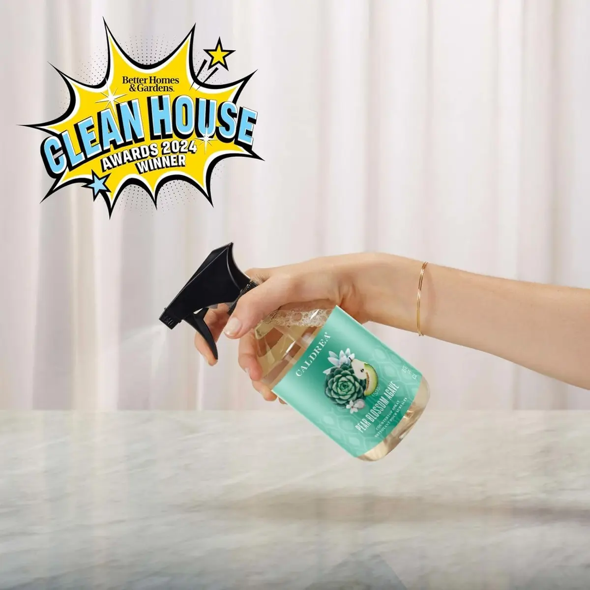 Caldrea Multi-Surface Countertop Spray Cleaner Pear Blossom Agave 473ml (16 Fl Oz) | Cleans All Finished Surfaces - view 4