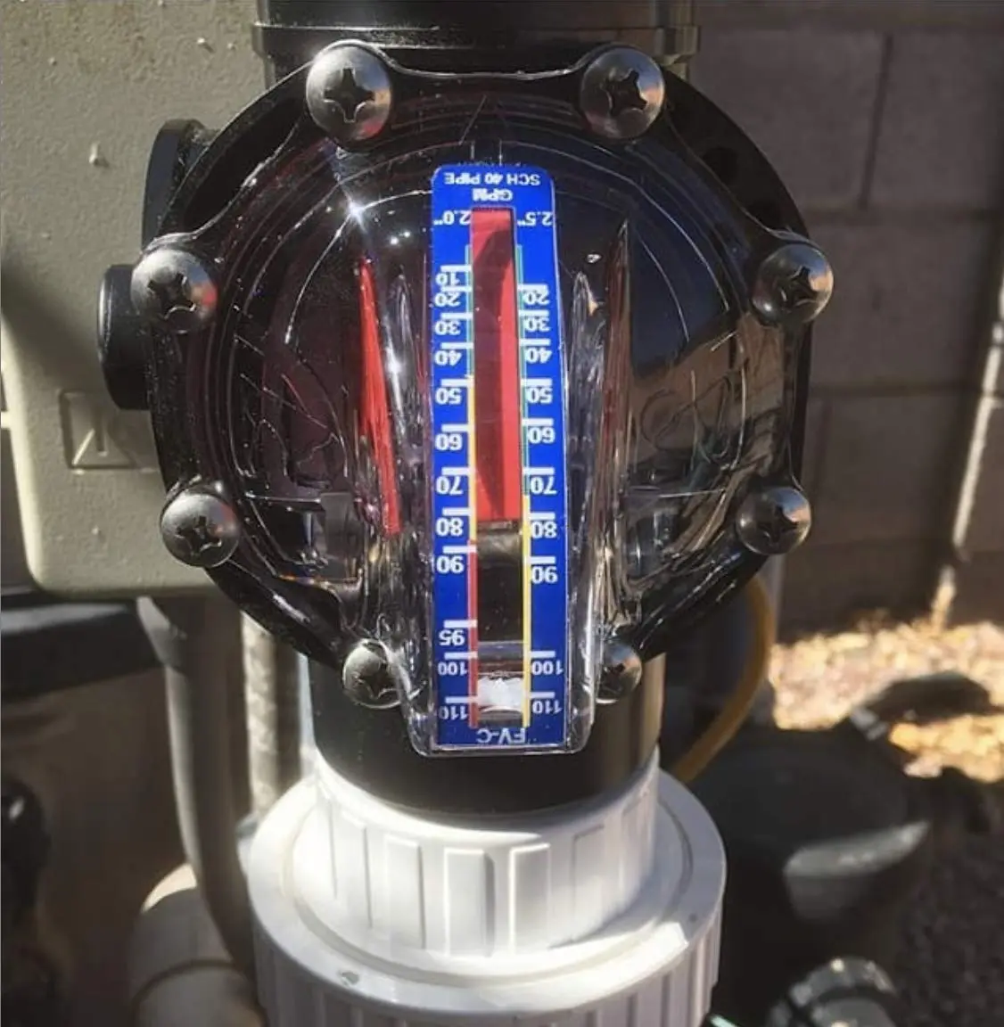 H2 Flow Controls FV-C FlowVis Pool Flow Meter and Check Valve 6.6cm (2.6in) Inlet | NSF Certified to 50 PSI - view 4