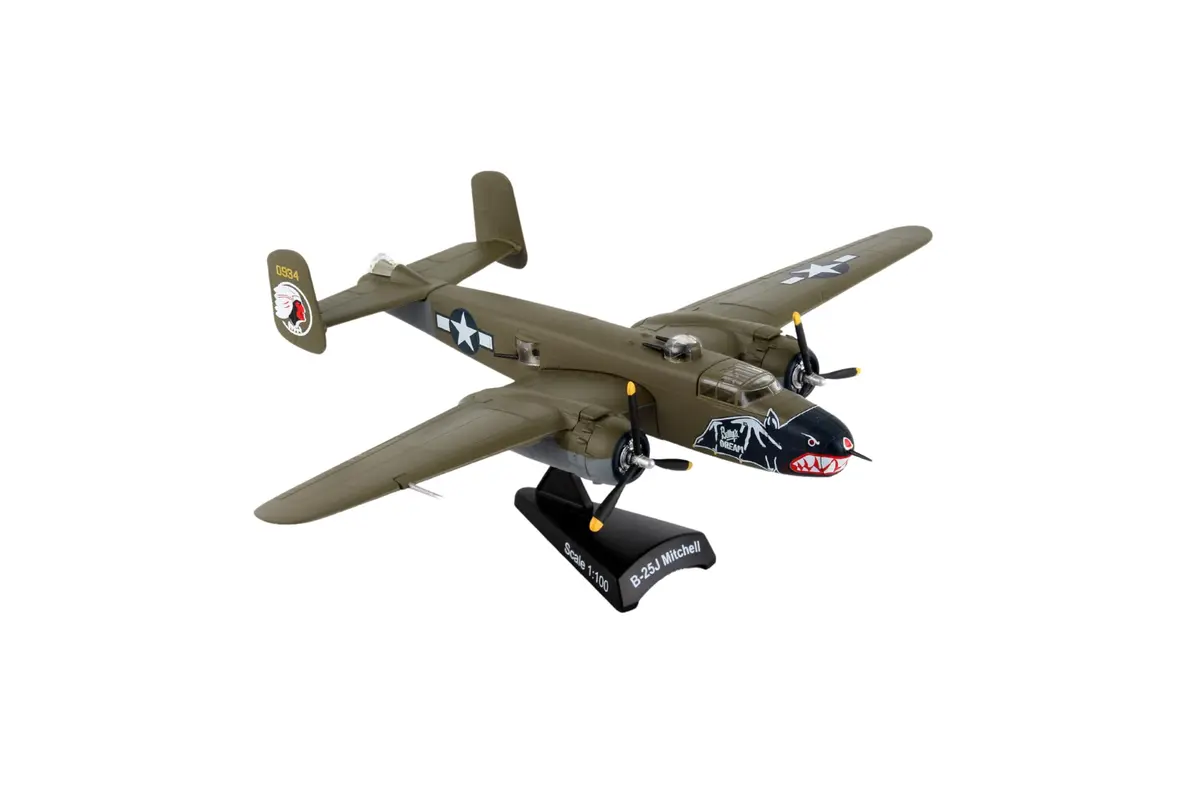 Postage Stamp B-25J Mitchell Betty's Dream Vehicle 1/100 Scale | WWII Aircraft Replica for Collectors - main product image